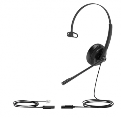 Yealink Lightweight Wired Headset for VoIP Phones - YHS33 - Click Image to Close